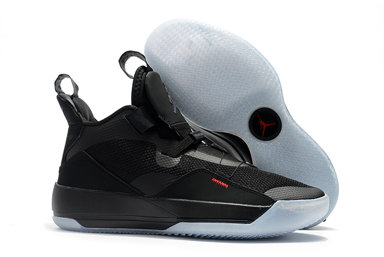 Air Jordan 33 All Black Gamma Blue Shoes - Click Image to Close